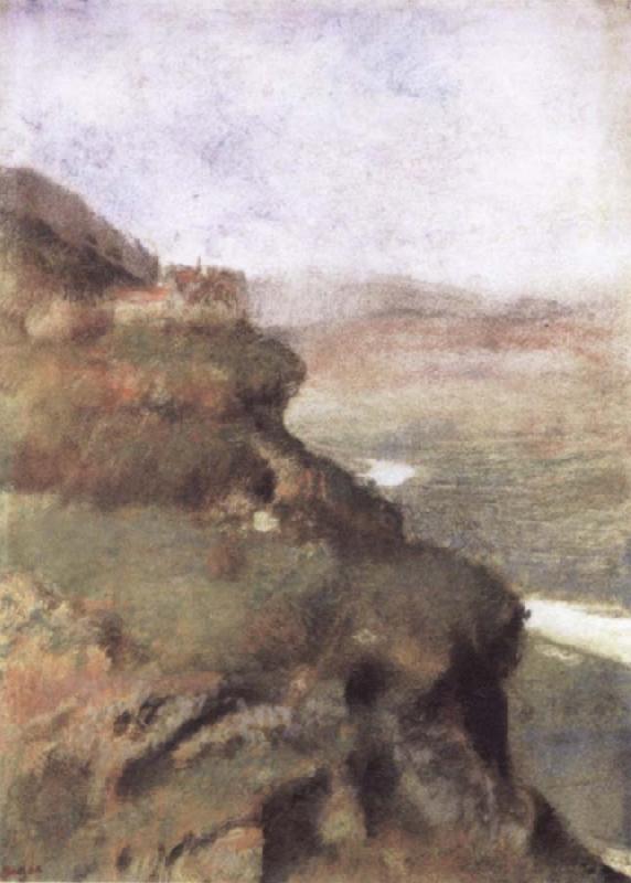 Edgar Degas Landscape with Rocky Cliffs oil painting picture
